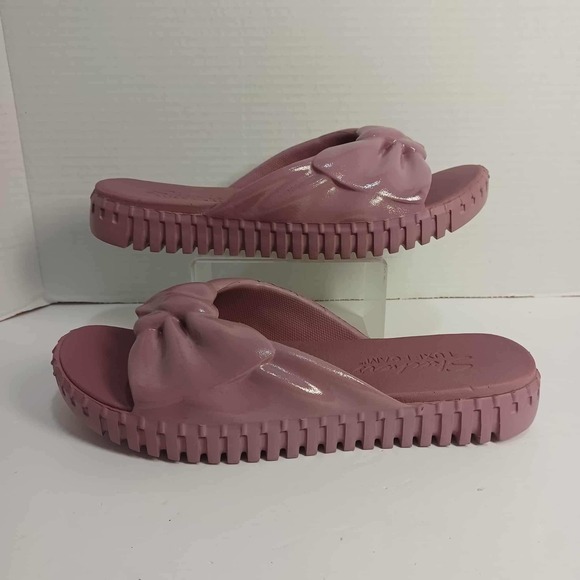 Skechers Luxe Foam Slide Sandals Womens Size 9 Casual Comfort Mauve - Picture 1 of 7